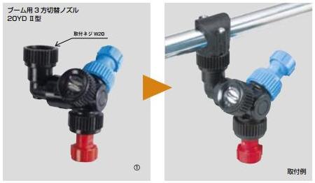 大面積用3方切替噴頭20YDⅡ型